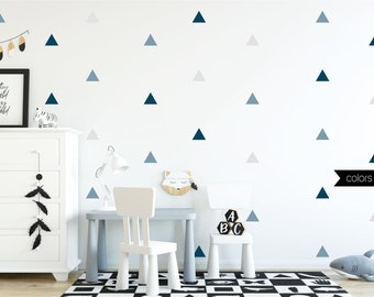 Triangle Decals / Triangle Wall Stickers / Triangle Wall Decor / Geometric Decals / Removable Decals / Abstract Decor / Kids Room Decals