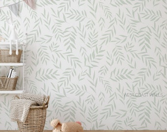 Muted Fern Wallpaper Peel and Stick or Traditional