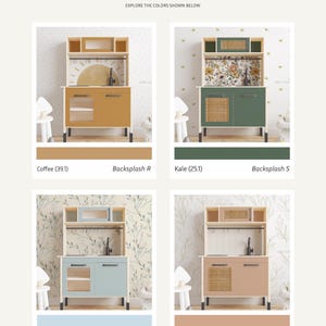 Ikea DUKTIG Kitchen Removable Decals / Ikea Play kitchen hack / Play Kitchen Accessories / Duktig Customisation / Custom Play Kitchen image 5