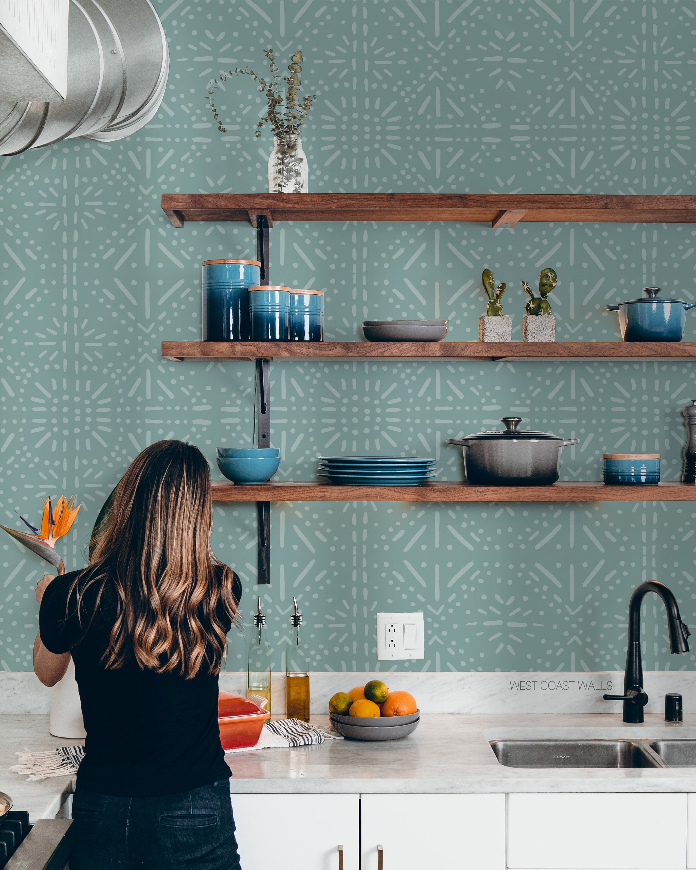 Boho Mudcloth Wallpaper / Bohemian Style / Mudcloth Wallpaper /  Wallpaper / Hand Drawn Wallpaper