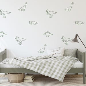 Minimalist Dinosaur Decals / Dinosaur Decor / Removable Dinosaurs / Nursery Decor / Boys Room / Dinosaur Stickers / Dinosaur Decor / T-Rex image 3