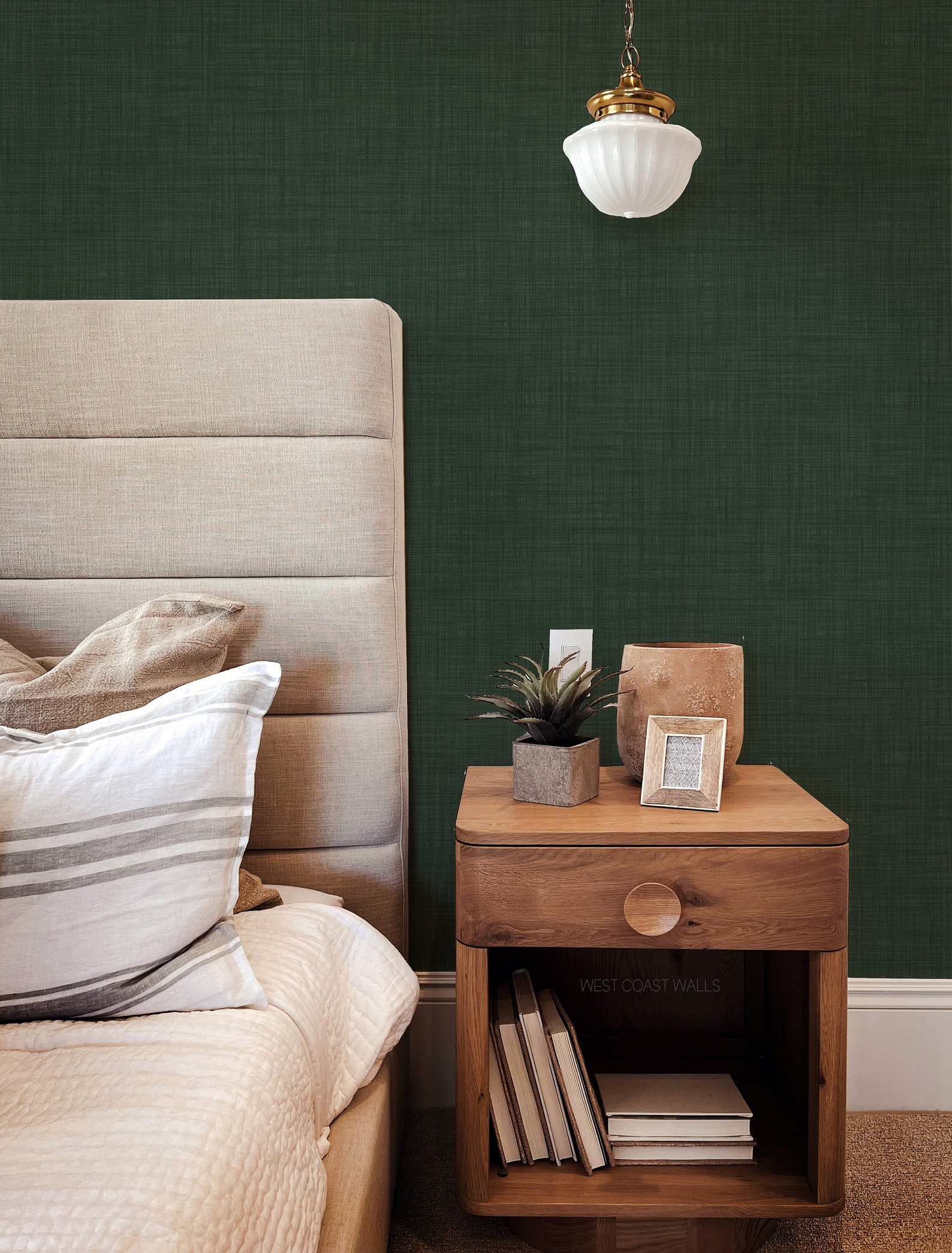 Emerald Seagrass Removable Wallpaper / Linen Removable - Etsy Canada