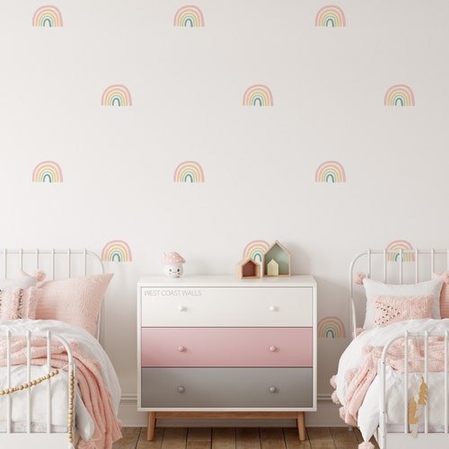 Pastel Rainbow Removable Wall Decals / Single or Multipack / Etsy