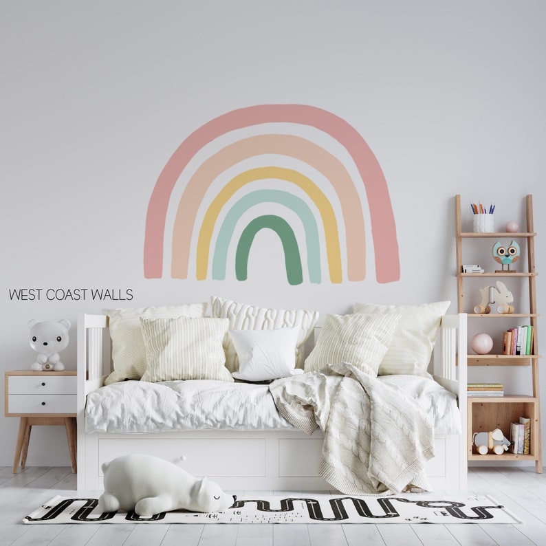 Pastel Rainbow Removable Wall Decals / Single or Multipack / Rainbow room / Rainbow Art /Nursery Decals / Kids Room / Removable Decals image 3