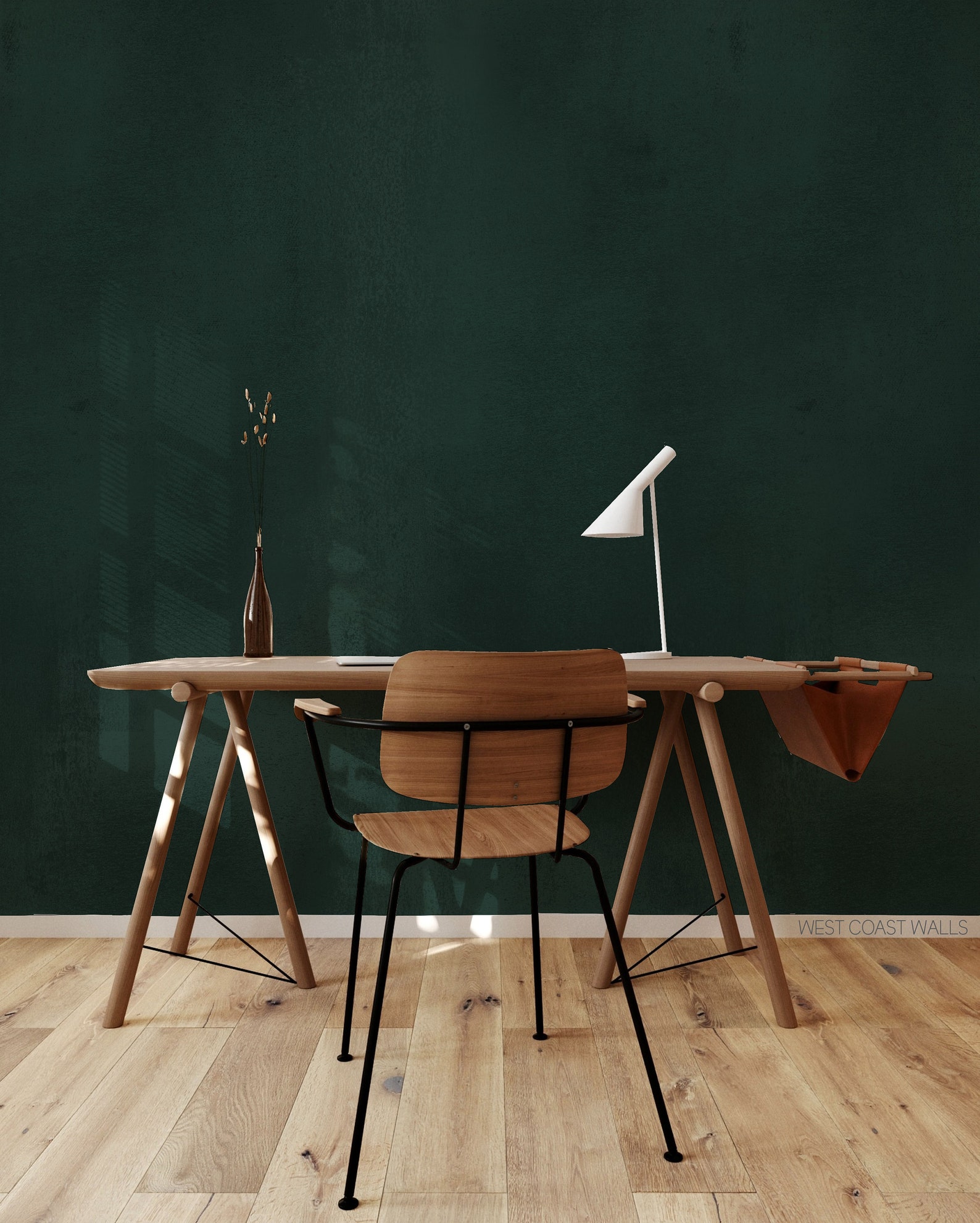 Emerald Green Textured Wallpaper / Hand Painted Wallpaper / Textured ...