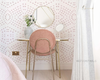 Boho Dot Tile Wallpaper / Bohemian Style / Mudcloth Wallpaper / Hand Drawn Wallpaper / Boho Feature Wall
