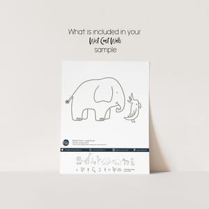 Drawn Jungle Animals Removable Wall Decals / Jungle Decor / Jungle Theme / Nursery Decor / Boys Room / Lion Cheetah Toucan Elephant Giraffe image 10