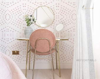 Boho Dot Tile Wallpaper / Bohemian Style / Mudcloth Wallpaper / Hand Drawn Wallpaper / Boho Feature Wall
