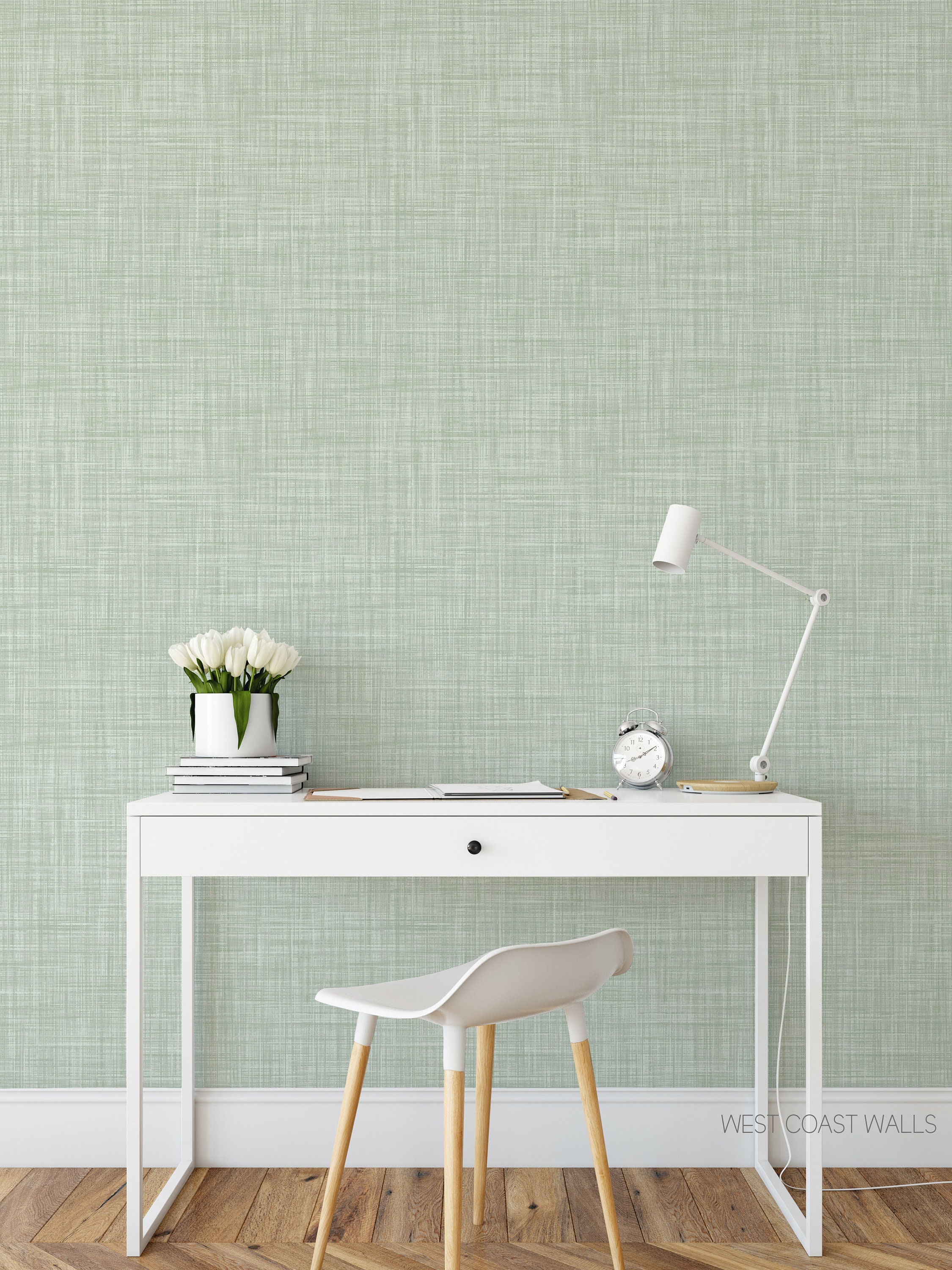 Sage Seagrass Wallpaper / Linen Wallpaper / Natural Wallpaper - Etsy