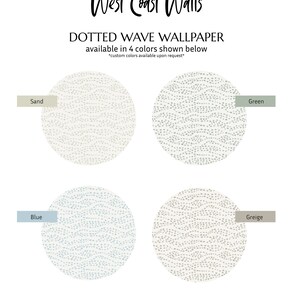 Boho Dot Wave Wallpaper / Bohemian Style / Eclectic Wallpaper / Hand Drawn Wallpaper / Boho Feature Wall image 6
