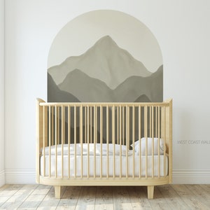 Painted Mountains Removable Arch Decal / Mural Arch / Mountain Mural / Arch Wall Sticker / Wilderness Decor / Outdoorsy