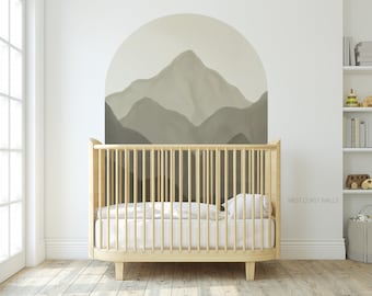 Painted Mountains Removable Arch Decal / Mural Arch / Mountain Mural / Arch Wall Sticker / Wilderness Decor / Outdoorsy