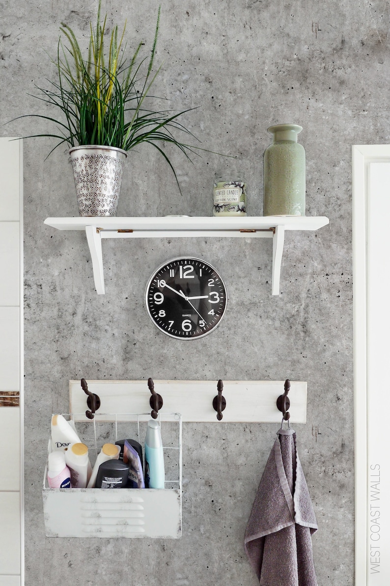 Concrete Removable Wallpaper / Concrete Walls / Textured Walls Etsy