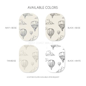 Vintage Hot Air Balloon Wallpaper, alternate colors available / Wallpaper / Air Balloon Decor / Air Balloon Wallpaper / Nursery Wallpaper image 5