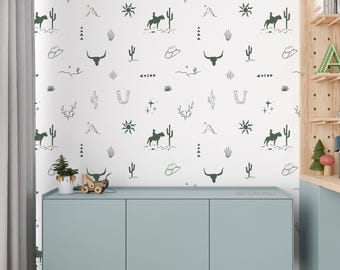 Wild West Wall Decals / Removable Decals / Western Theme Decals / Cowboy /  Kids Room Decals