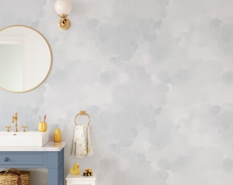 Sea Breeze Wallpaper / Hand Painted Cloud Wallpaper / Textured Walls / Texture Wallpaper / Nursery Wallpaper