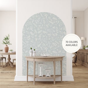 Dainty Handrawn Floral Arch Decal / Removable Arch / Boho Wall Decal / Arch Wall Sticker / Boho Wall Decor / Boho Nursery / Retro Wall Decor