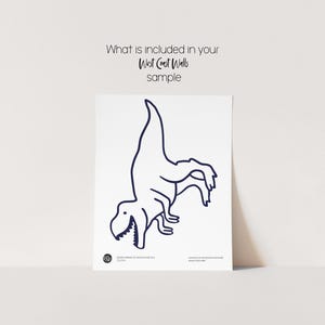 Minimalist Dinosaur Decals / Dinosaur Decor / Removable Dinosaurs / Nursery Decor / Boys Room / Dinosaur Stickers / Dinosaur Decor / T-Rex image 6
