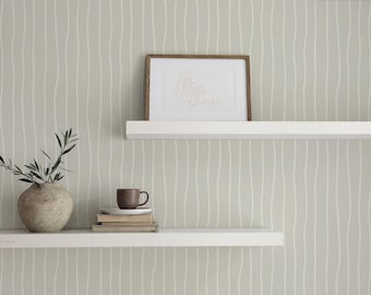 Vertical Irregular Lines Custom Wallpaper / Minimalist Modern Wallpaper / Striped Wallpaper / Pinstripe Wallpaper