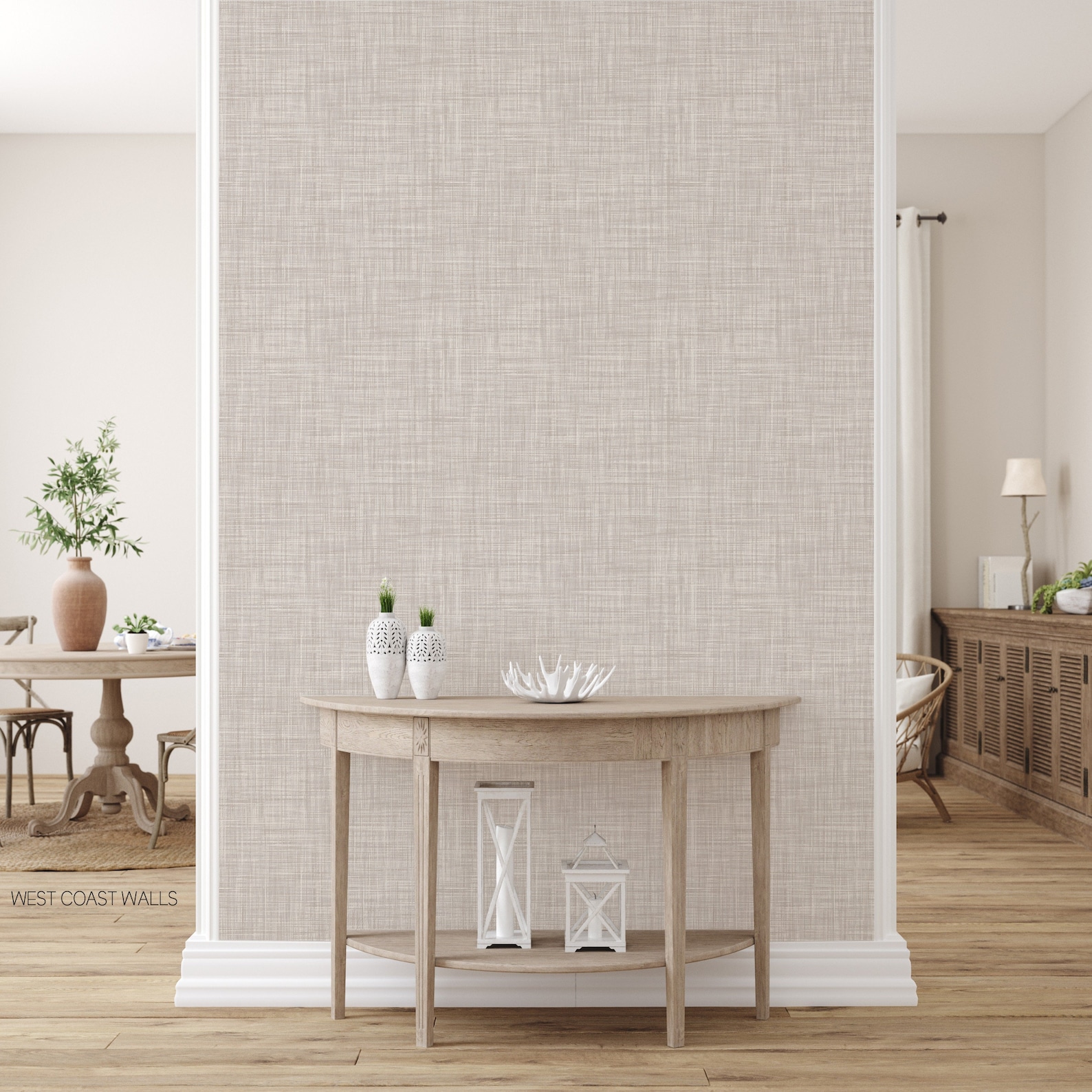 Seagrass Wallpaper / Linen Wallpaper / Natural Wallpaper / - Etsy