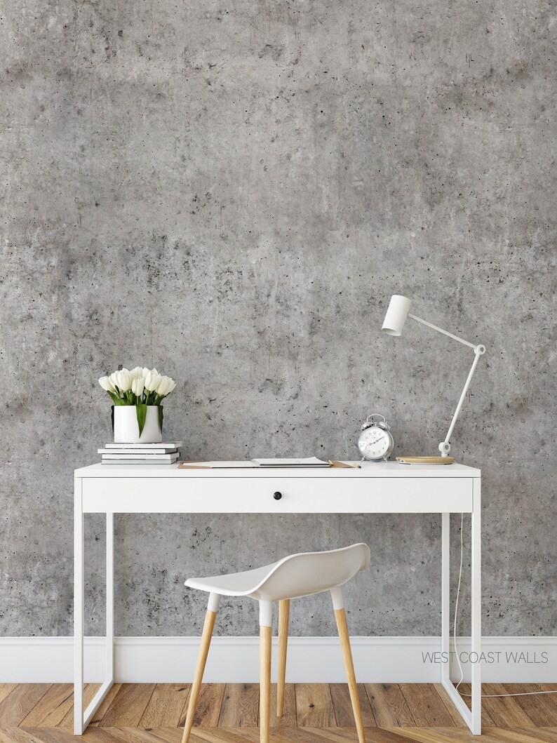 Concrete Removable Wallpaper / Concrete Walls / Textured Walls Etsy