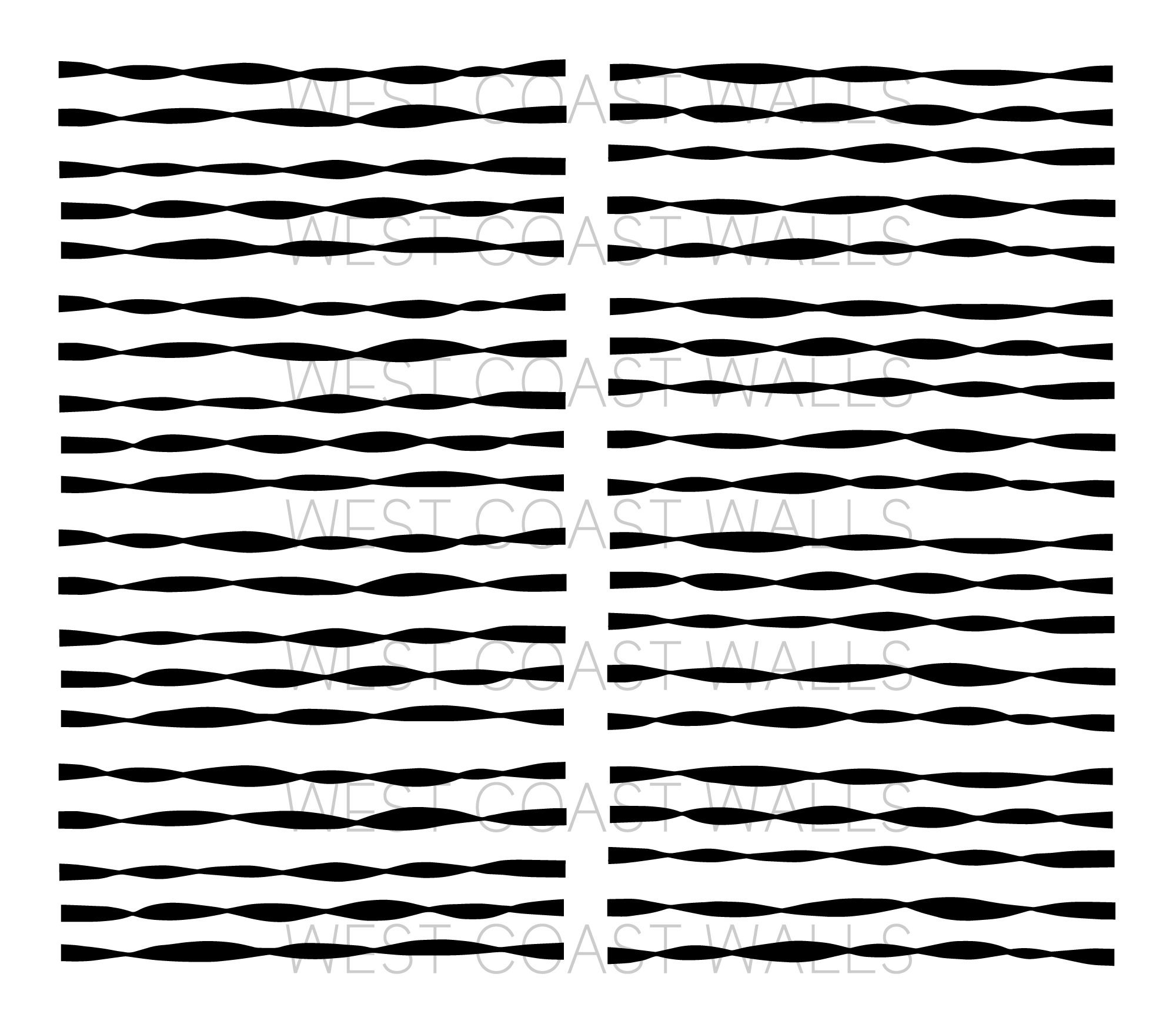 Bumpy Line Decals / Stripe Wall Decals / Striped Walls / Bumpy Etsy