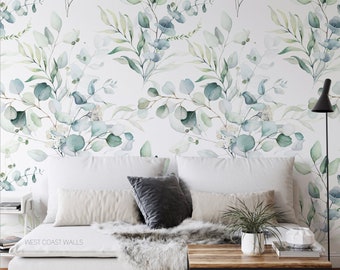 Forest plants self adhesive leaves floral wall mural removable seeds /& cones wallpaper temporary peel and stick