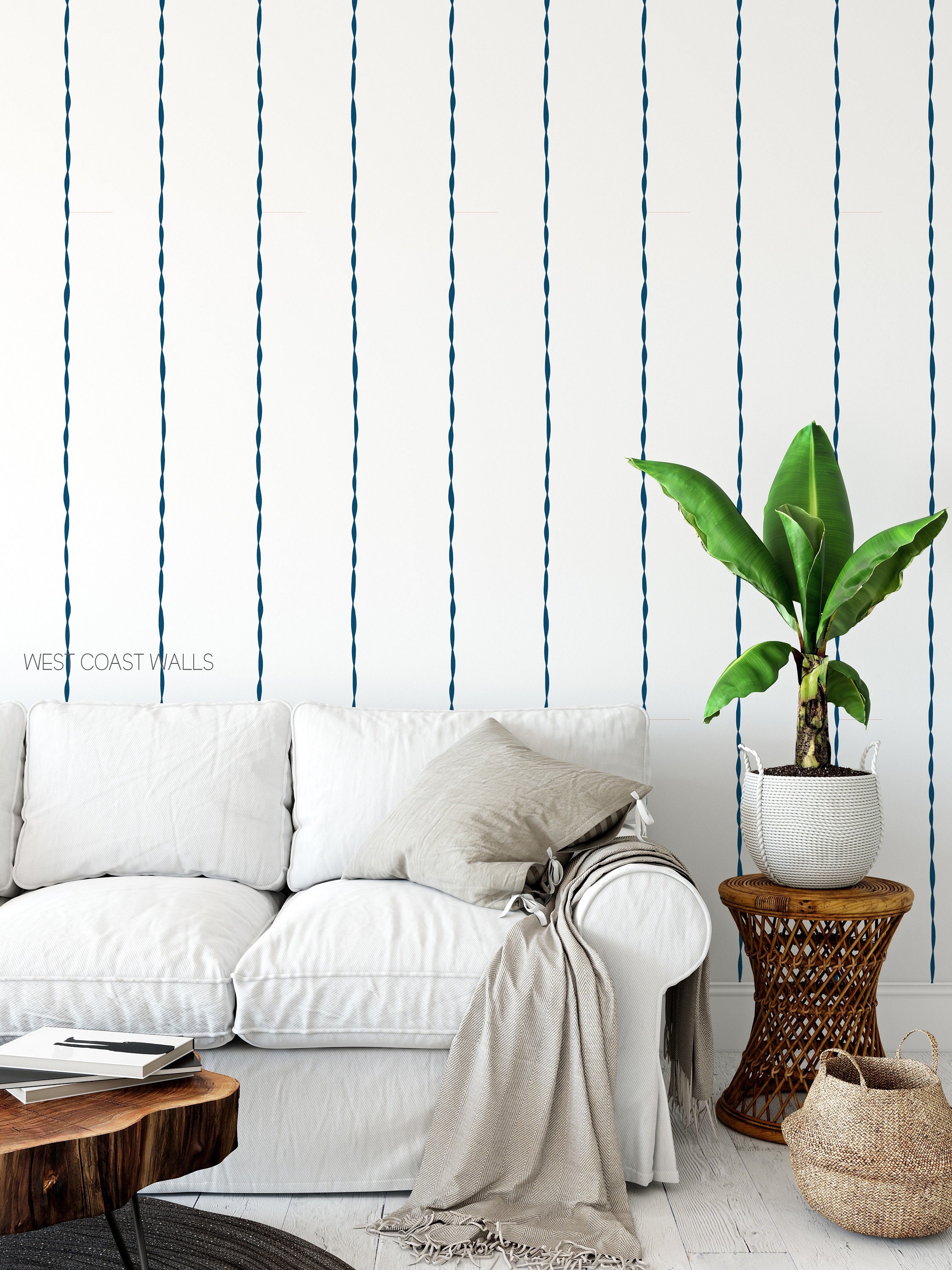 Bumpy Line Decals / Stripe Wall Decals / Striped Walls / Bumpy Etsy