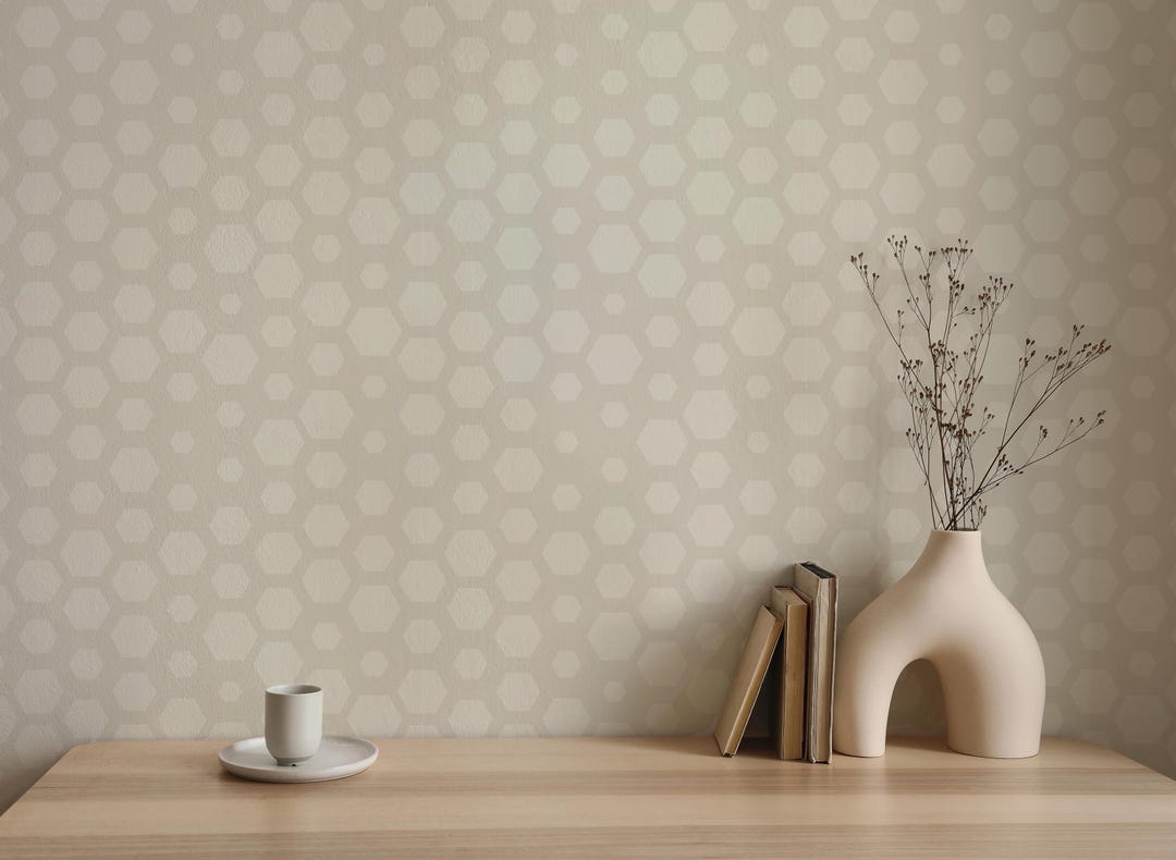 Honeycomb Hexagon Wallpaper / Alternate Colors Available / Abstract