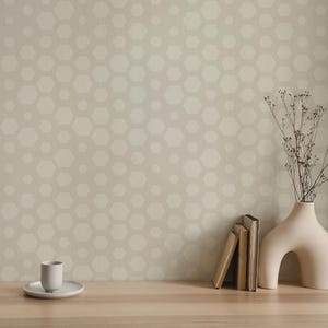Honeycomb Hexagon Wallpaper / Alternate Colors Available / Abstract Wallpaper / Removable Wallpaper / Feature Wall