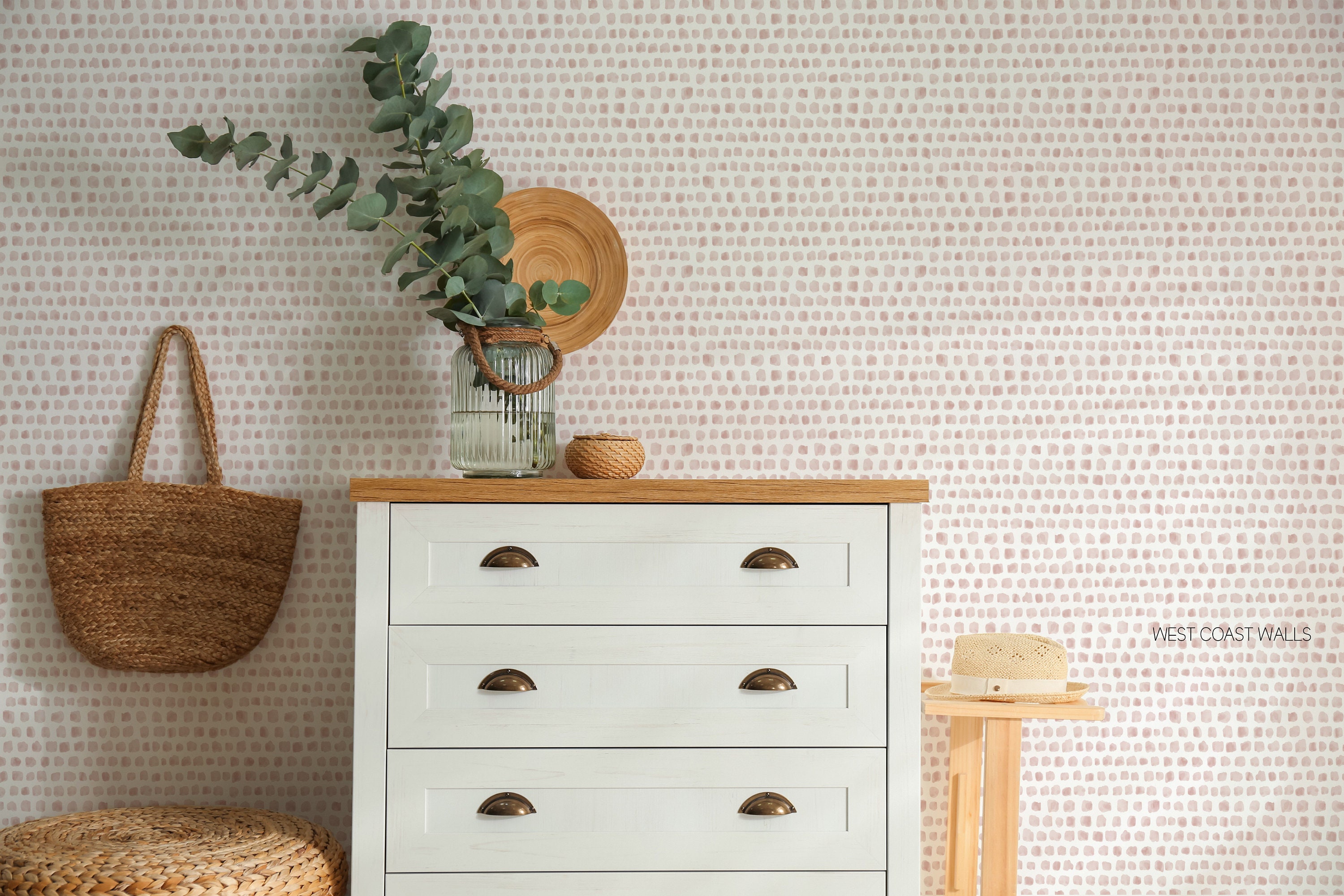 Irregular Watercolor Dot Removable Wallpaper / Subtle Wallpaper / Neutral Wallpaper / Custom Wallpaper /  Peel and Stick
