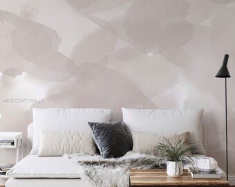 Watercolor Accent Wall / Hand painted Watercolor Removable Wallpaper / Alternate Colors Available / Watercolor Mural