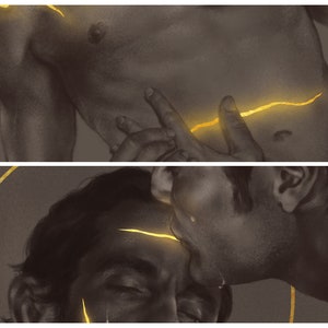 Kintsugi / Hannigram / Impresión digital / Juego de dos láminas de 4" x 9"