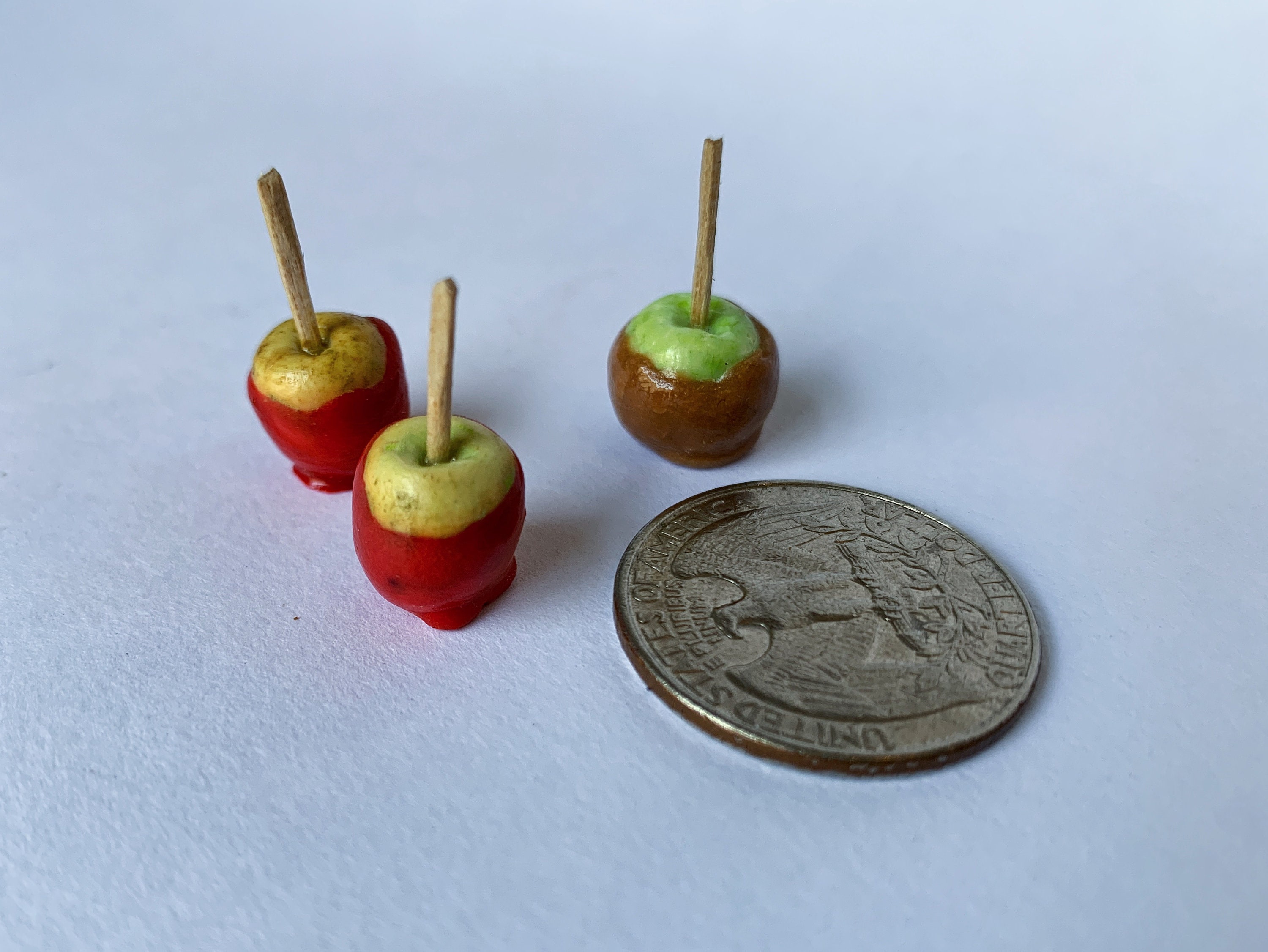 Dollhouse Miniatures Candy Apples Seasonal 1:12 Scale Or 1:6