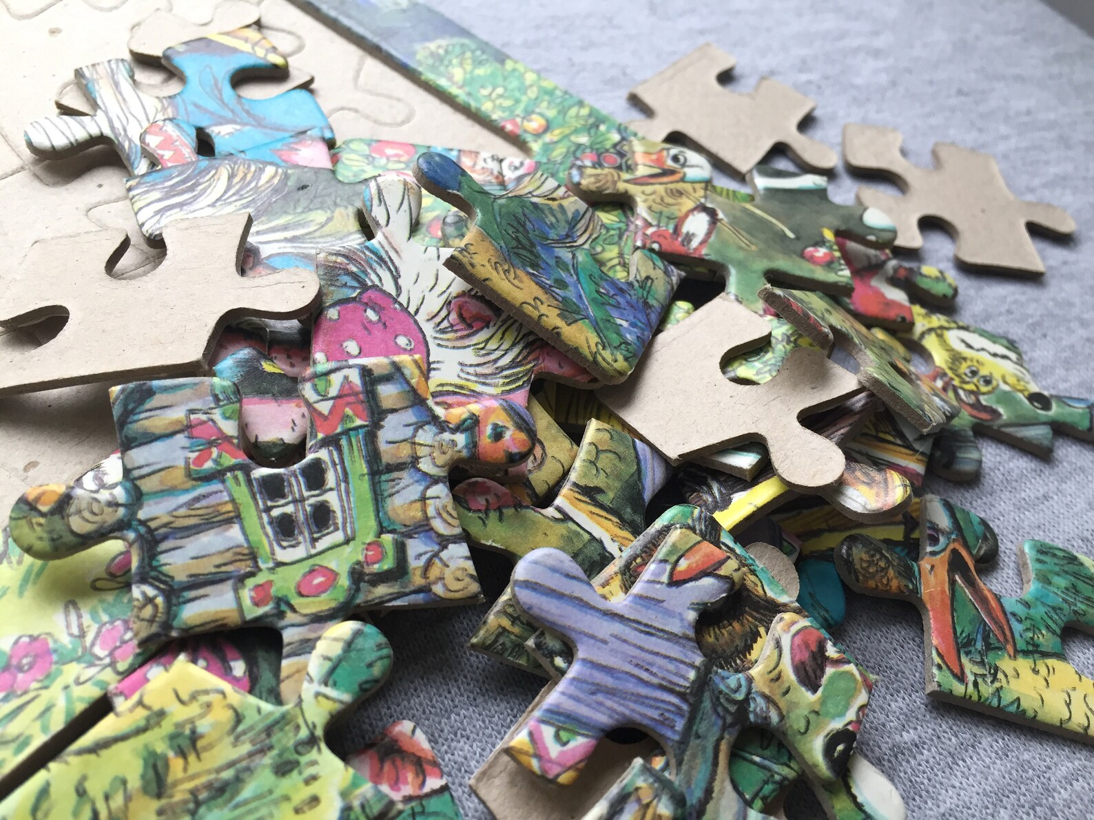 Complete Vintage Puzzle Cardboard tray 30 pcs Frametray Etsy