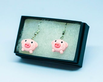 Mini Pig Earrings / Baby Pig Earrings