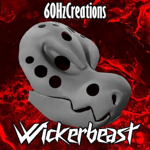 Wickerbeast Head Base - Fursuit Head - Furry D.I.Y Cosplay Fursuit / 3D Printed / Unfinished RAW Print