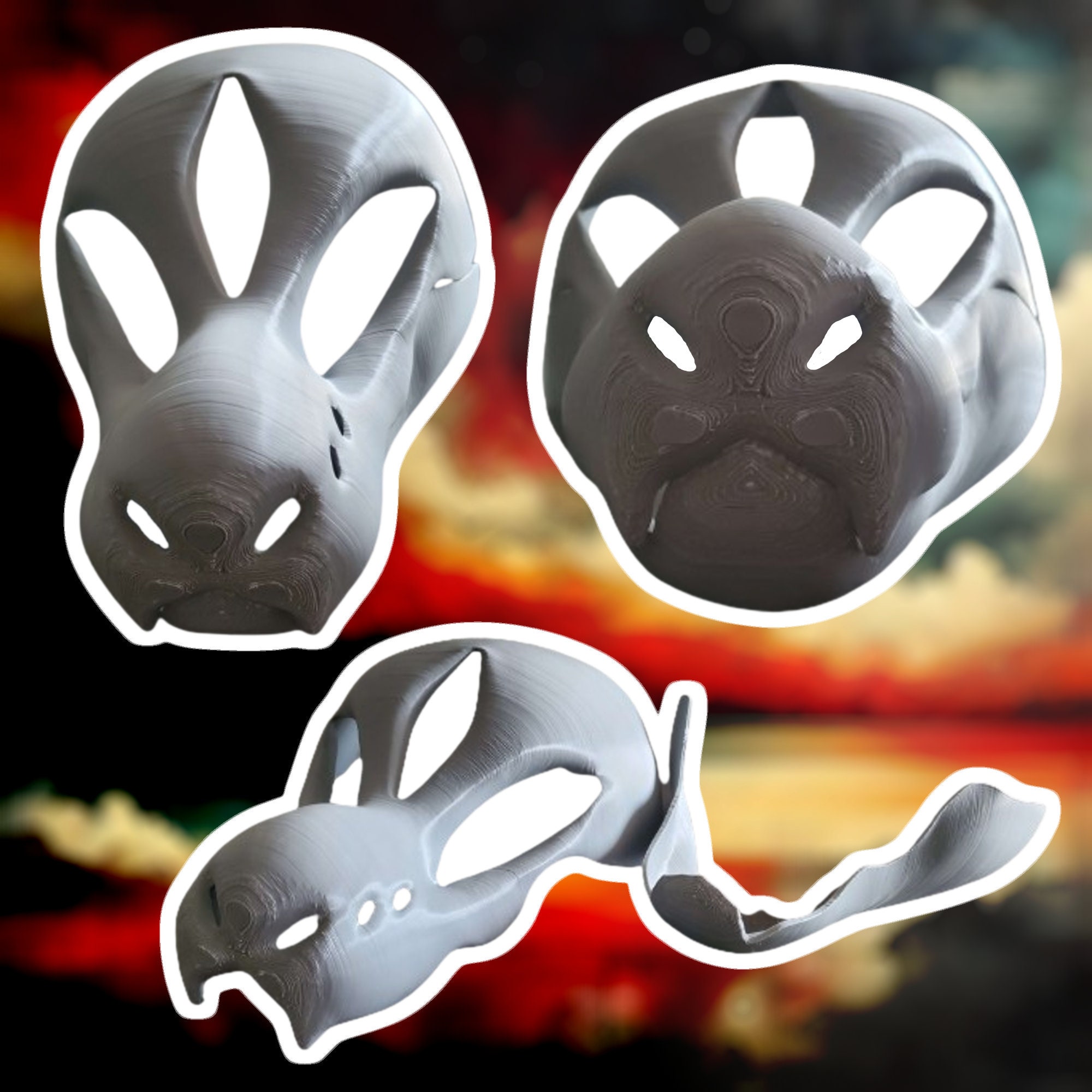 Snake Demon Head Base - Fursuit Head - Furry D.I.Y Cosplay Fursuit / 3D ...