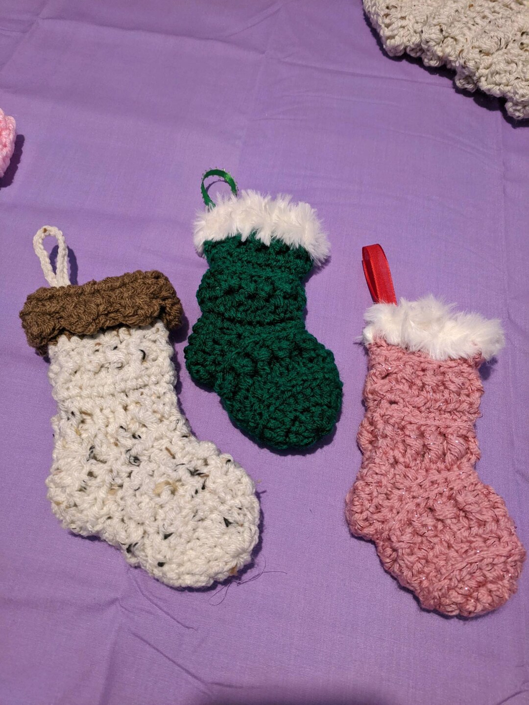 Handmade Christmas Stocking Tree Ornament Etsy