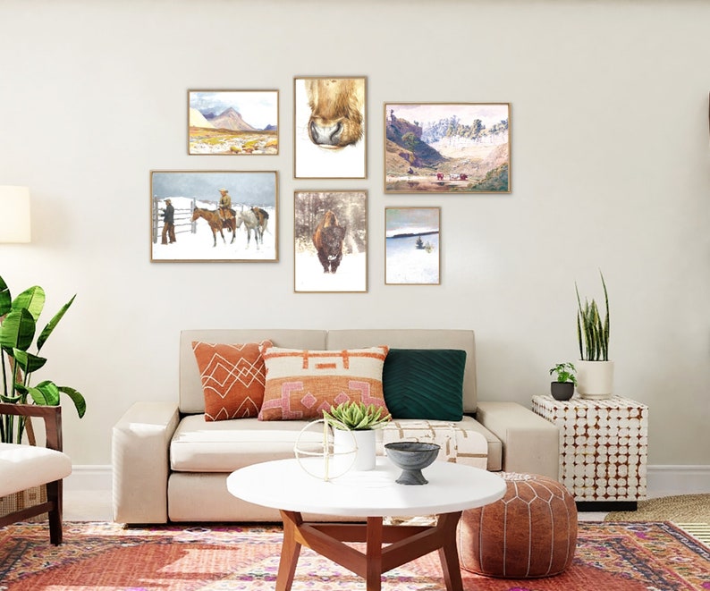 Printable Western Wall Gallery Set Digital Fine Art Print Etsy