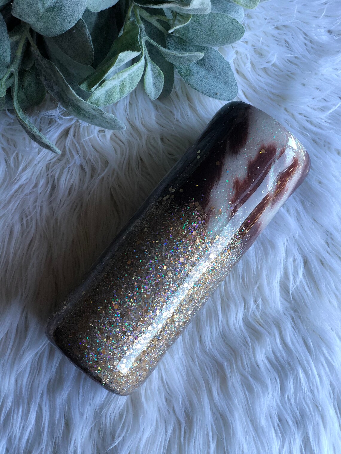 Cow Hide Glitter Tumbler Cow Hide Tumbler Epoxy Tumbler Etsy