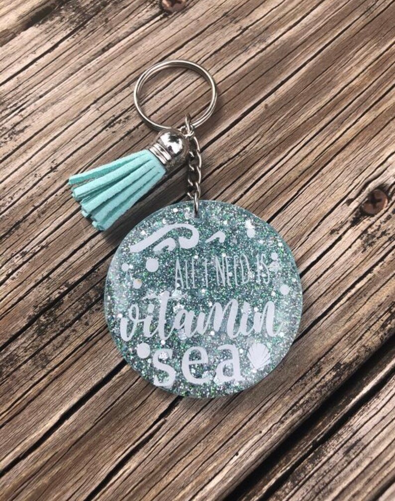 Beach Themed Acrylic Keychains Acrylic Keychain Keychains Etsy