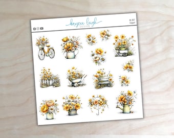 Flower Clipart for use in Planners, Notebooks, Bullet Journals, etc. | M-057
