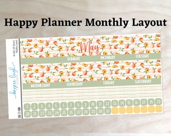 Happy Planner Monthly Layout Sticker Kit | Classic and Big | M-020