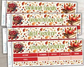 Budget Kit Stickers for A5, 7x9, and 8.5x11 Planners | Savings Tracker, Debt Tracker, Transaction Log, Sinking Funds | M-058