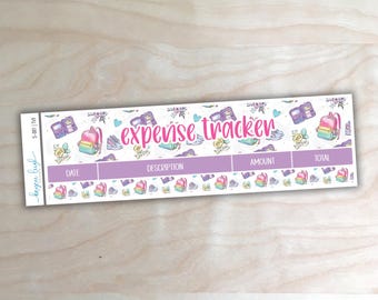 Expense Tracker Stickers for 7x9 and 8.5x11 Planners | S-001