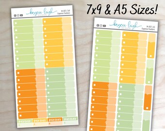 Expense Tracker Stickers | Four Colors | 7x9 & A5 | Budget Stickers| 4 Payday Stickers Included | M-057