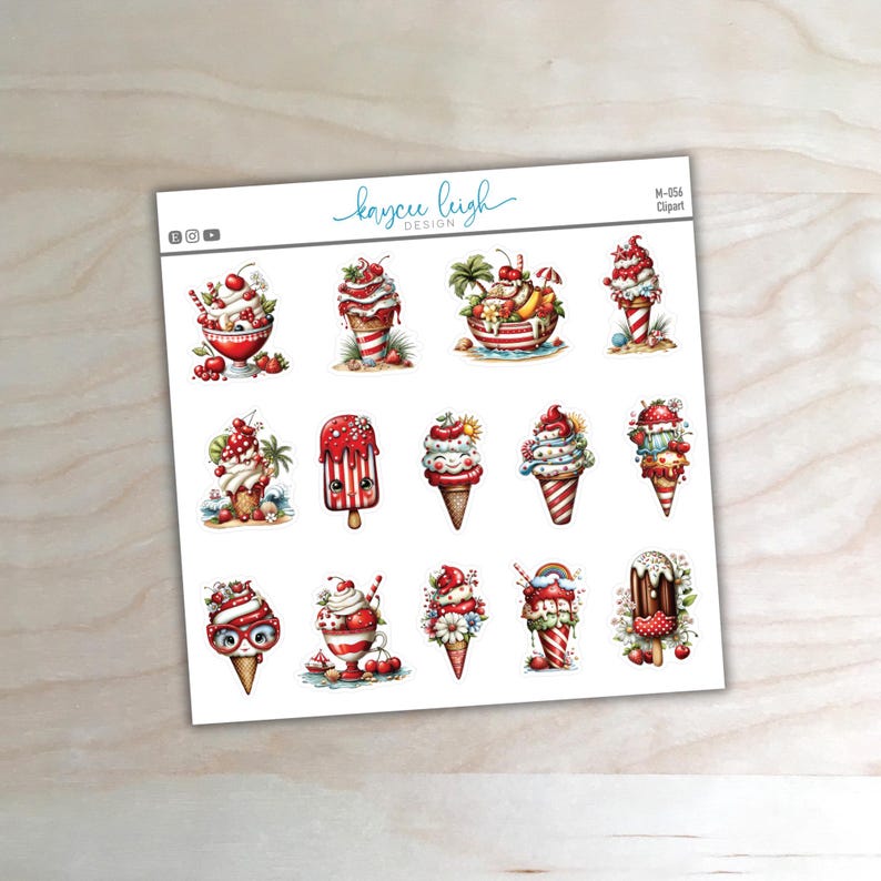 Summer Clipart for Use in Planners, Notebooks, Bullet Journals, Etc ...