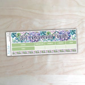 2026 Emergency Fund Stickers | Budget Stickers for A5, 7x9 and 8.5x11 Planners | Erin Condren | Y-049