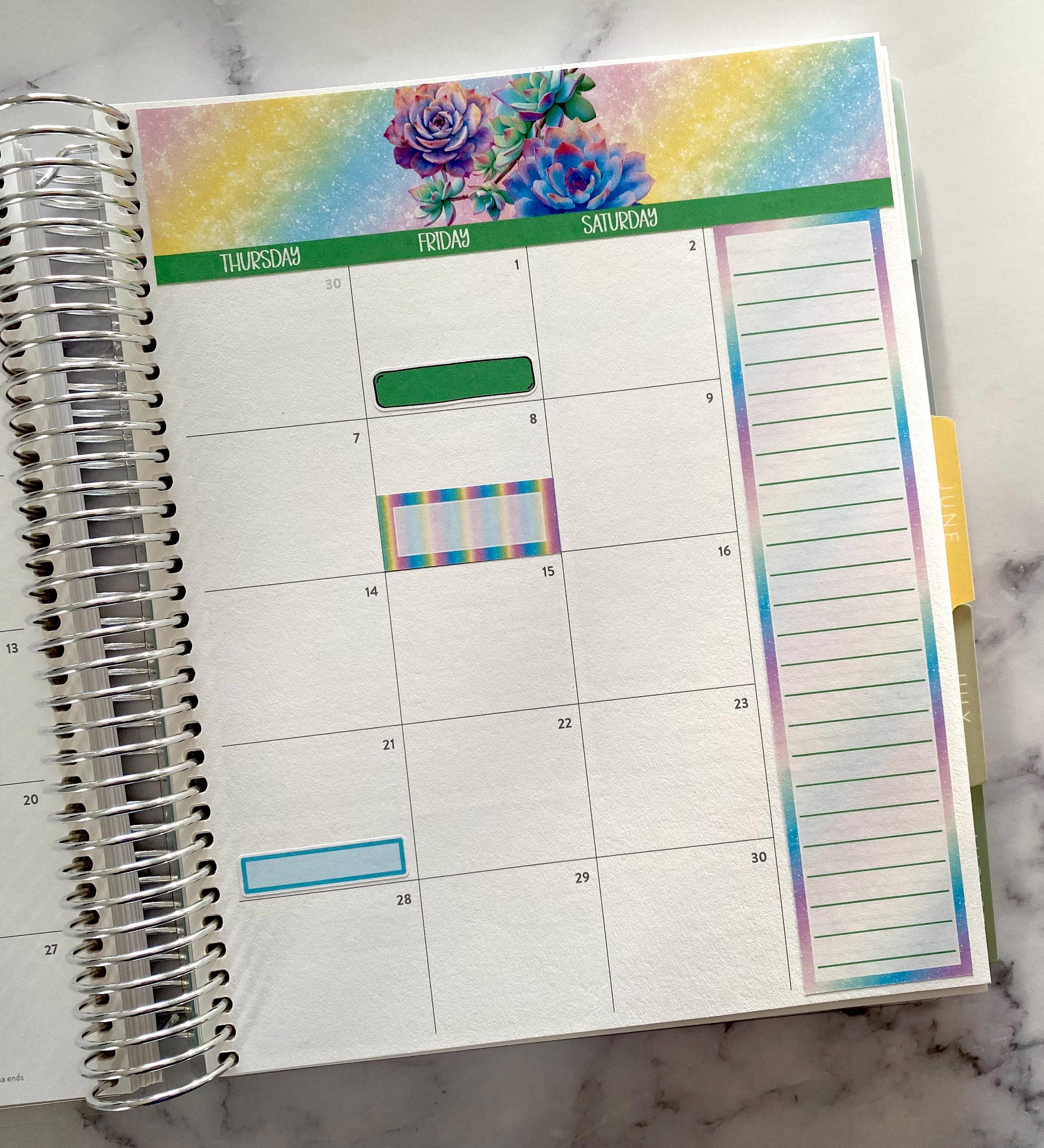 Erin Condren Monthly Layout Sticker Kit for A5, 7x9, and 8.5x11 ...